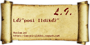 Láposi Ildikó névjegykártya