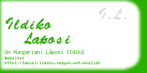 ildiko laposi business card